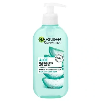 Image of Garnier Natural Aloe Extract Gel Wash Normal Skin, 200 ml [Packaging may vary]