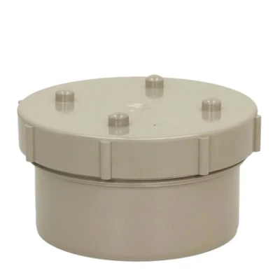 Image of Davant Solvent Soil Screwed Access Cap 110mm Olive Grey