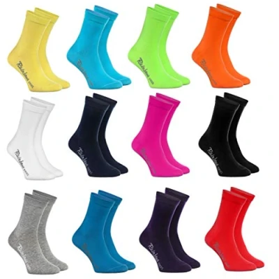 Image of Rainbow Socks Boys and Girls Cotton Ankle 12 pairs Multicoloured size: UK 11,5 2,5 EU 30 35