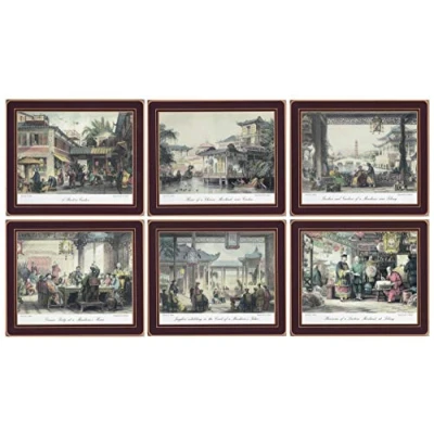 Image of Lady Clare Traditional Coasters Chinese Engravings Set of 6