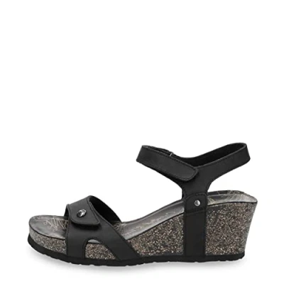 Image of Panama Jack Julia Basics, Women’s Wedge Heels Sandals, Black, 9 UK (42 EU)