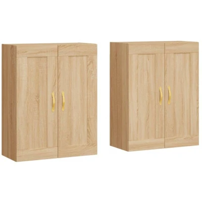 Image of Wall Mounted Cabinets 2 pcs Sonoma Oak Engineered Wood vidaXL