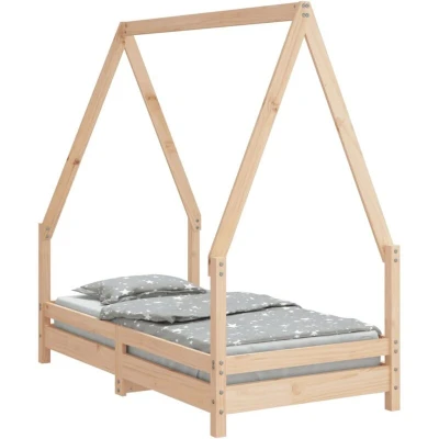 Image of vidaXL Kids Bed Frame 70x140 cm Solid Wood Pine