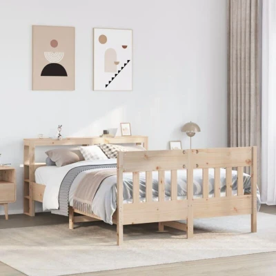 Image of vidaXL Bed Frame without Mattress 160x200 cm Solid Wood Pine