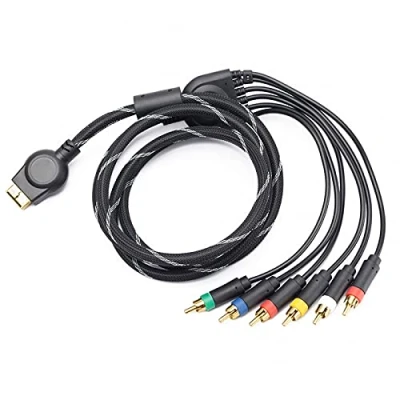 Image of Component AV Cable for PS2 PS3 1.8m 6ft YPbPr PlayStation 2 3 RCA Audio Video PS2/3 Gaming Console