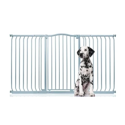 Image of Bettacare Extra Tall Curved Top Dog Gate, 161cm 170cm, Matt Grey, 100cm in Height, Pressure Fit Pet Gate for and Puppy, Barrier, Easy Installation