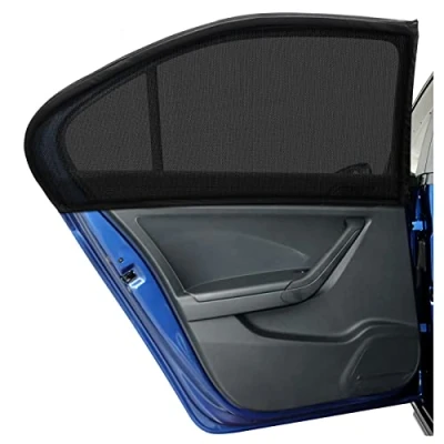 Image of DIZA100 Car Side Window Sun Shade 2Pack, Blocking Mosquito Net, Protection for Kids/Baby/Adults/Pets 42&quot;x20&quot; Fits All 98% Cars