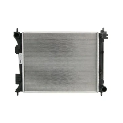 Image of 253101J700, 253101R300 Engine radiator VALEO 701347 Aluminium 480mm 383mm 16mm without cap Brazed cooling fins KIA: RIO 3