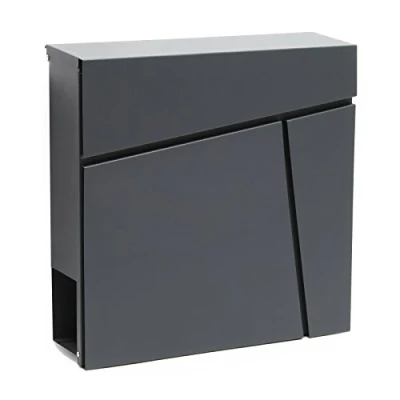 Image of Design Mailbox V23 anthracite Newspaper Compartment Wall Letterbox Postbox powder coated