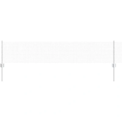 Image of vidaXL Welded Wire Fence with 22 U Posts Silver 0.4x50 m Steel