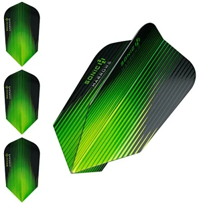 Image of Harrows Sonic Dart Flights 100 Micron Slim 5 Sets (15) (Green)
