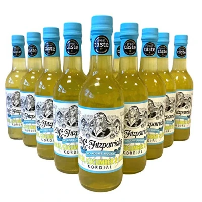 Image of Mr Fitzpatricks Lemon Cucumber and Mint No Added Sugar Cordial, 500ml (12 x 500ml)