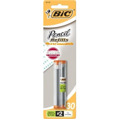Image of BIC Pencil Lead Refills, Medium Point (0.7mm), 30ct (L730P1) by