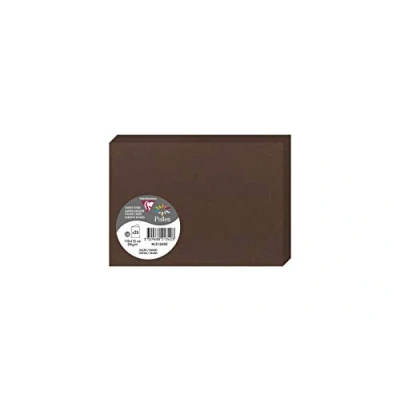 Image of Clairefontaine Ref 21342C Pollen Folded Card (Pack of 25 Sheets) 110 x 155mm Sized, 210gsm Card, Inkjet &amp; Laser Printer Compatible, Acid Free cocoa