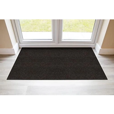 Image of eXtreme Door Mats for Indoor 2m x 1m Heavy Duty Entrance Matting Hallways, Kitchen, &amp; Office Non Slip, Dirt Trapper, and Super Absorbent Barrier Mat Front Back Brown