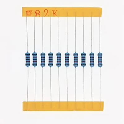Image of HUABAN 100 Pieces 0.5 Watts 1/2W 82K Ohm 1% Metal Film Resistor