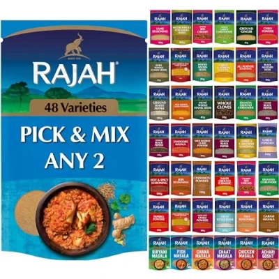 Image of Rajah Spices Duo Choice Pick Any 2 for Your Culinary Adventures Choose from Ground Spices, Whole Masala Blends, Seasonings and Curry Powder