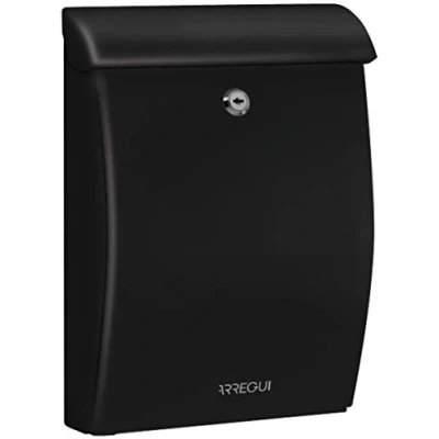 Image of Individual Heavy Duty Plastic Mailbox Letter Box Medium Size (A4 and Magazines) Easy to Assemble Black