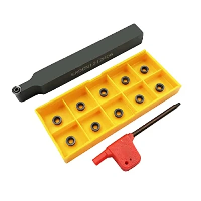 Image of ASZLBYM 11pcs RCMT060204 MO Indexable Carbide Milling Inserts Blade Cutter with 1/2&quot;/12mm SRDCN1212H06 Tool Holder Metal Lathe Cutting Tools