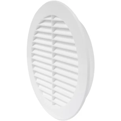Image of 6&#039;&#039; Inch / 150 mm Plastic Vent Cover White Round Soffit Exhaust Ventilation Louver Air Inlet Grille Built in Screen Mesh HVAC