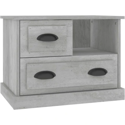 Image of vidaXL Bedside Cabinet Concrete Grey 60x39x45 cm