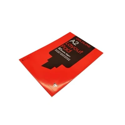 Image of Clairefontaine Ref GPL1A2Z Goldline Layout Pad (Contains 80 Sheets) A2 (594 x 420mm) in Size, 50gsm Paper, FSC Certified, Degree of Transparency, Acid Free