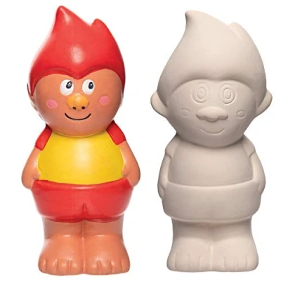 Image of Baker Ross AT892 Hairy Heads Ceramic Coin Banks Pack of 2, For Kids Arts and Crafts Projects