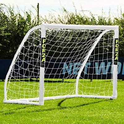 Image of FORZA Match Football Goal [6 Sizes] Lightweight &amp; Weatherproof PVC Garden Goals Optional Target Sheets (5ft x 4ft, Without Sheet)