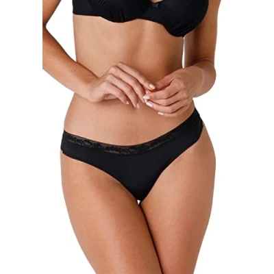 Image of LOVABLE Women&#039;s Invisible Exclusive Brazilian Knicker, black (004/Nero), XL (Manufacturer Size: 44)