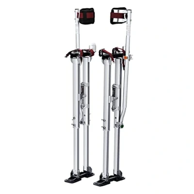 Image of VEVOR Drywall Stilts, 36&#039;&#039; 50&#039;&#039; Adjustable Aluminum Tool Stilts with Protective Knee Pads, Durable and Non Slip Work for Sheetrock Painting, Walking, Taping, Silver