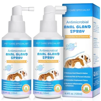 Image of JSBNQRMZ Dog Anal Gland Spray 240 ml Fast Relieves Irritations and Soothes Itching,Stops Scooting,Eliminates Tough Odors, Pain Relieving, Safe for All Animals