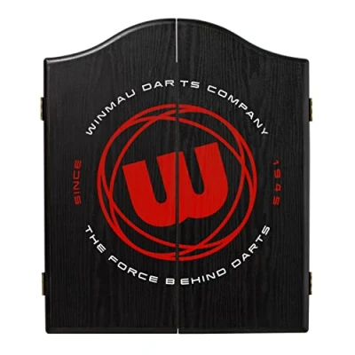 Image of WINMAU W Roundel Logo Design Deluxe Dartboard Cabinet