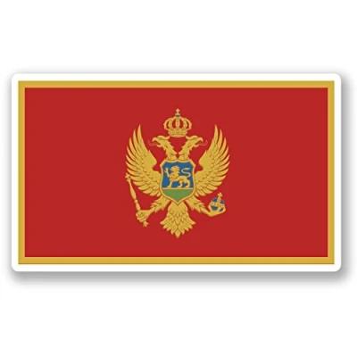 Image of 2 x 10cm Montenegro Flag Vinyl Sticker Bike Laptop Car Travel Luggage #5303 (10cm Wide 6cm Tall)