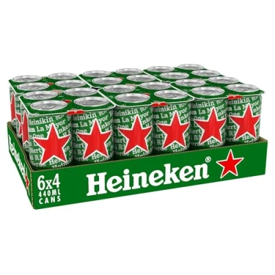 Image of Heineken Lager Beer Cans, 24 x 440ml