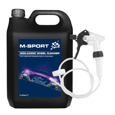 Image of M Sport Non Acidic Wheel Cleaner 5L And Long Hose Trigger Heavy Duty ACID Free Formula Suitable For All Wheels Streak Finish Powerful Brake Dust Remover
