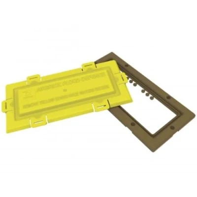 Image of Airbrick Flood Water Defence Protection Cover with Blue/Black Coloured Frame