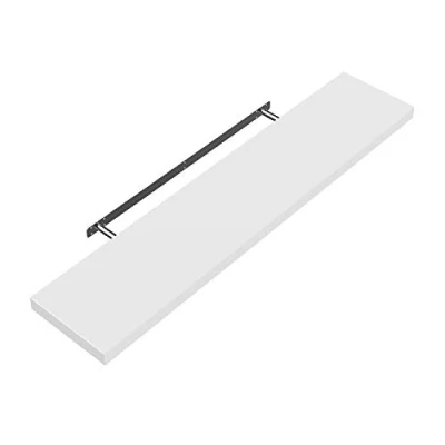 Image of CASARIA® 70cmx23cm Matt White Floating Shelf Including Bracket Wall Shelving Living Room Kitchen Bedroom Office 38mm Thick Hidden Fixing 15kg Capacity MDF