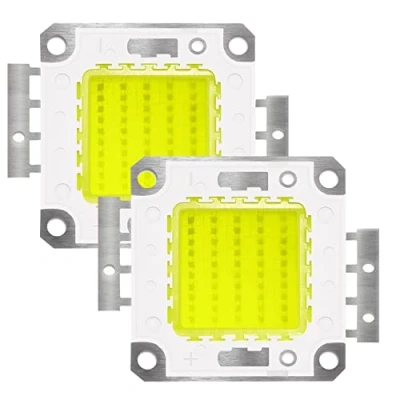 Image of Tesfish 2PCS 50W LED Chip White 6000K COB Light Bulb for Floodlight, Ceiling Light, High Power Energy Saving Lamp