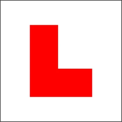 Image of L Plate Vinyl sticker Learner Plates for Car Self adhesive 180mm x