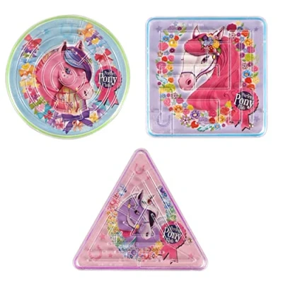 Image of Anila&#039;s Complete Pony Themed 10 Party Bag Fillers &amp; Favours Assorted Mini Mazes. (Ideal for Children Aged 3 8)