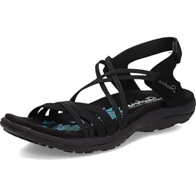Image of Skechers Reggae Slim Takes Two Women&#039;s Sandals SS23 Black, 6 UK
