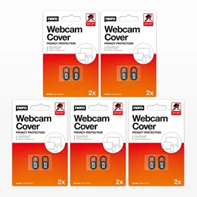 Image of Nero Webcam Cover [Retail Pack], Black Super Thin for Mobile Phone, Smartphone, Tablet, Notebook, Laptop, PC, Computer, MAC (Pack of 10)