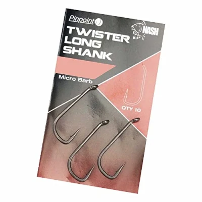 Image of Nash Twister Long Shank Size 8 Carp hooks