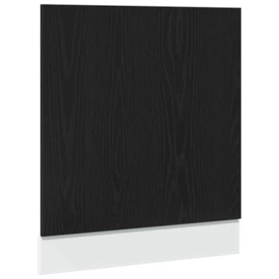 Image of vidaXL Lyon Black Oak Dishwasher Panel Engineered Wood, Modern Design, Kitchen Protection, 60x1.5x67 cm