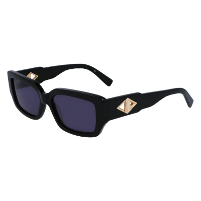 Image of Lacoste Unisex Sunglasses, Size: One Size, Black