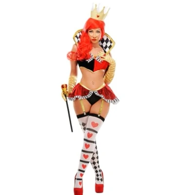 Image of Struts Womens Deluxe The Queen of Hearts Costume (Extra Small (UK 6 8))