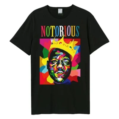 Image of Amplified Unisex Adult Geo Crown Notorious Big T Shirt (XXL) (Black)