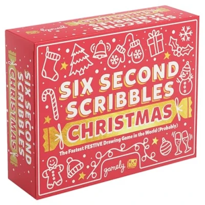 Image of Six Second Scribbles Christmas: The frantically fast, fantastically festive drawing game best family party for children, teens &amp; adults age 8+ 3 8 players