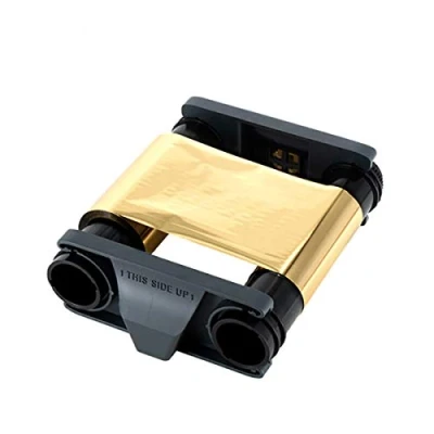 Image of Compatible CBGR0500GL Gold Ribbon Tape for Evolis Badgy 100 200 Printers 500 Images