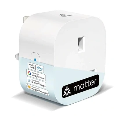 Image of EIGHTREE Matter Smart Plug With Energy Monitoring, Mini WiFi Works Apple HomeKit, Alexa, Google Home, SmartThings, Remote Control, Timer &amp; Schedule Function, 2.4Ghz Wi Fi Only, 13A, 1 Packs